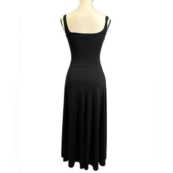 Reformation Black Sleeveless Scoop Neck Midi Sundress - Picture 8 of 10